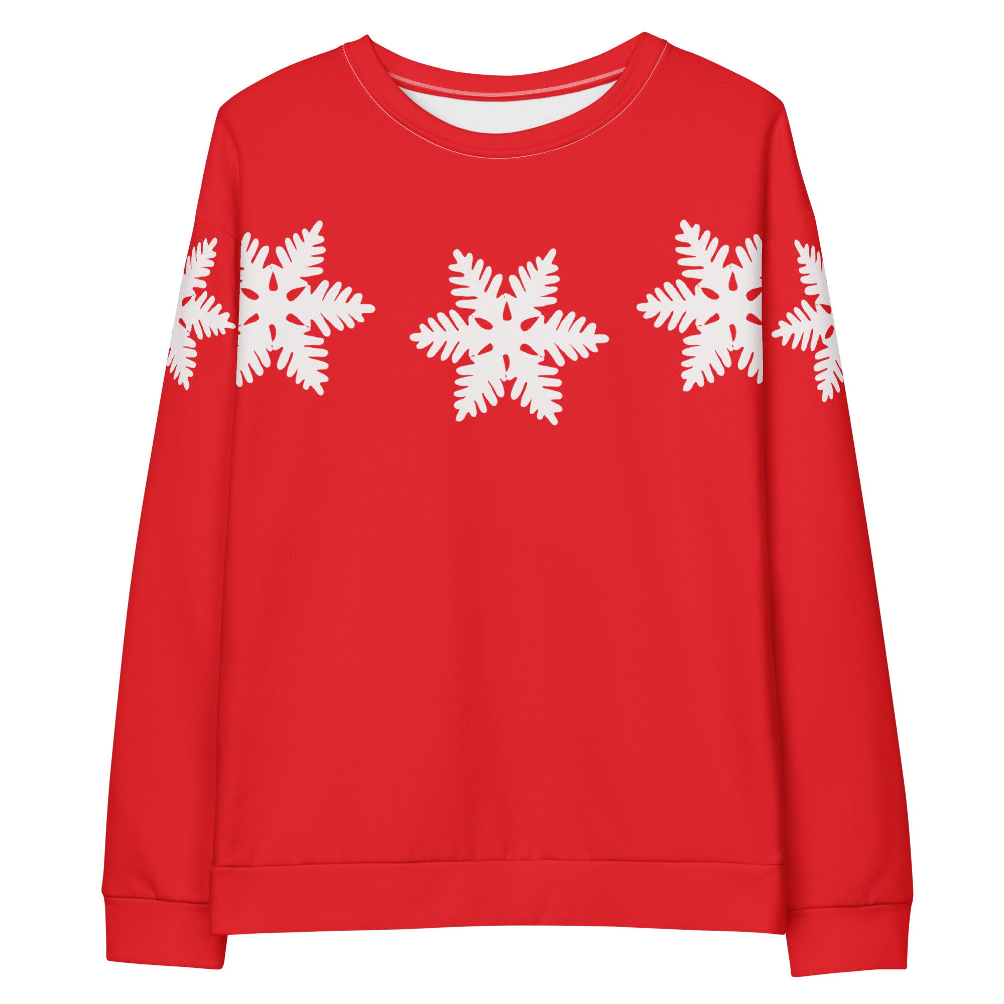 Mickey and Minnie Christmas Sweater All Over Print Shirt Disney Christmas Outfit Snowflake Red Sweatshirt