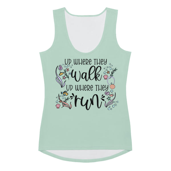 runDisney tank top Princess Little Mermaid Up Where They Run form fitting tank top