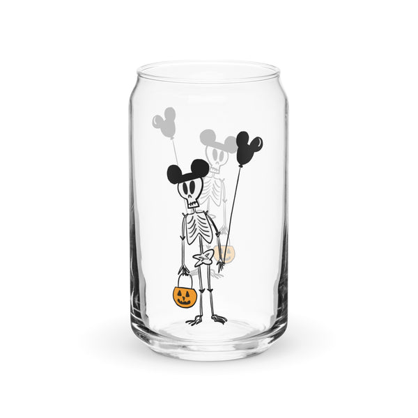 Funny Disney Halloween Skeleton Disney Coffee Cup with Mickey Balloon and Trick or Treat Pumpkin Can-shaped glass