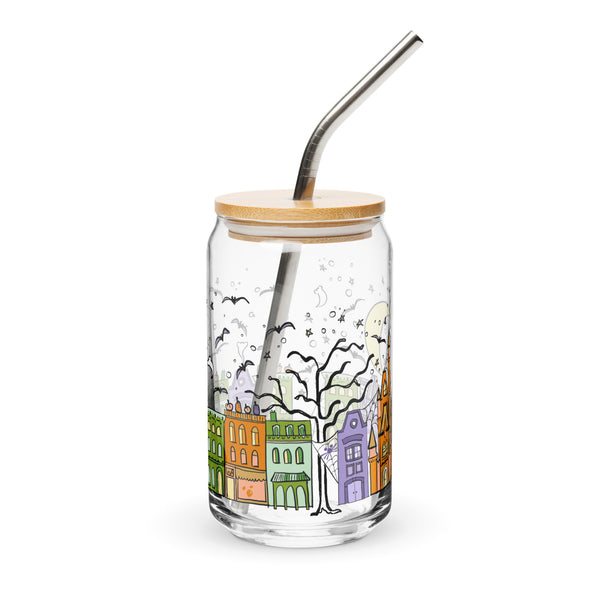 Main Street Halloween Disney Halloween Castle Iced Coffee Can-shaped glass