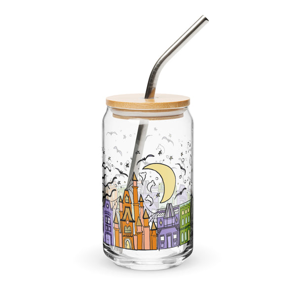 Main Street Halloween Disney Halloween Castle Iced Coffee Can-shaped glass