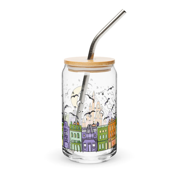 Main Street Halloween Disney Halloween Castle Iced Coffee Can-shaped glass