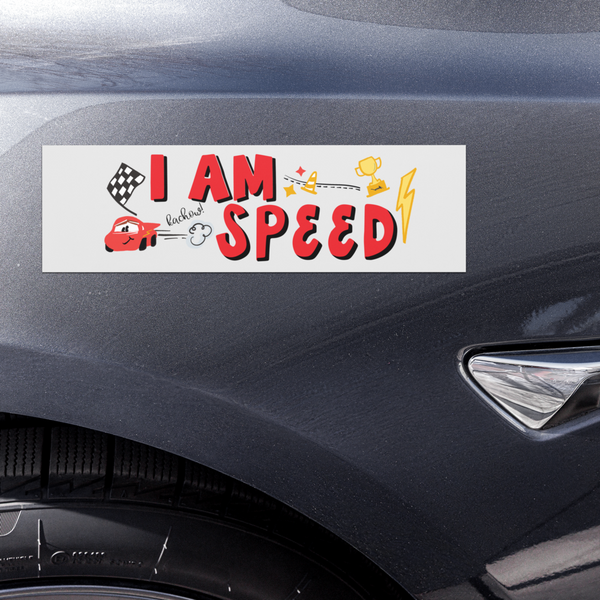 Cars Car Magnet I Am Speed Lightning McQueen Disney Pixar Car Magnet