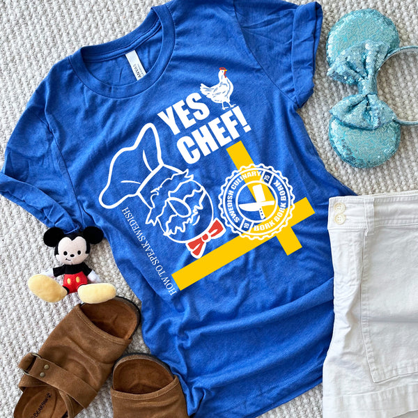 Yes Chef T-Shirt Swedish Chef Muppets Disney Food and Wine Festival Culinary Chef T-Shirt