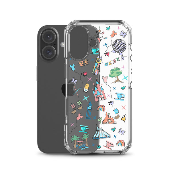 Walt Disney World iPhone Disney Parks Icons Florida Disney iPhone Case