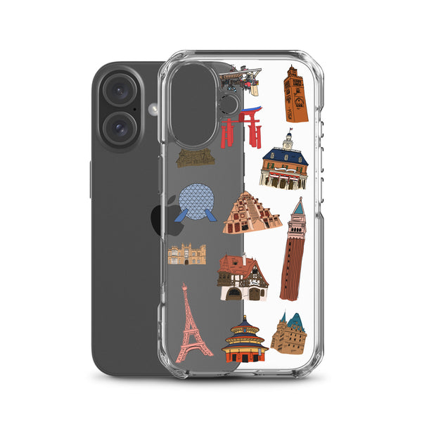 Epcot World Showcase Hello World SpaceShip Earth iPhone Case