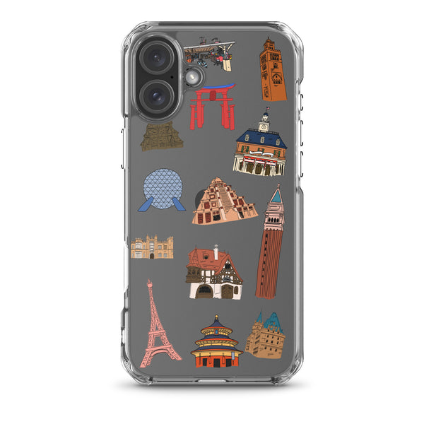 Epcot World Showcase Hello World SpaceShip Earth iPhone Case