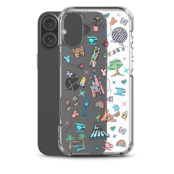 Walt Disney World iPhone Disney Parks Icons Florida Disney iPhone Case