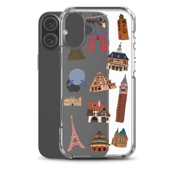 Epcot World Showcase Hello World SpaceShip Earth iPhone Case