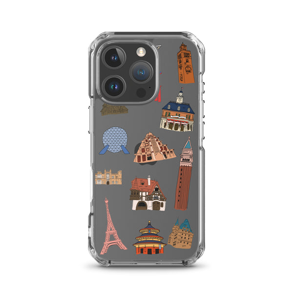 Epcot World Showcase Hello World SpaceShip Earth iPhone Case