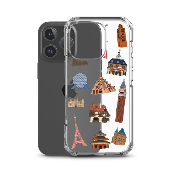 Epcot World Showcase Hello World SpaceShip Earth iPhone Case