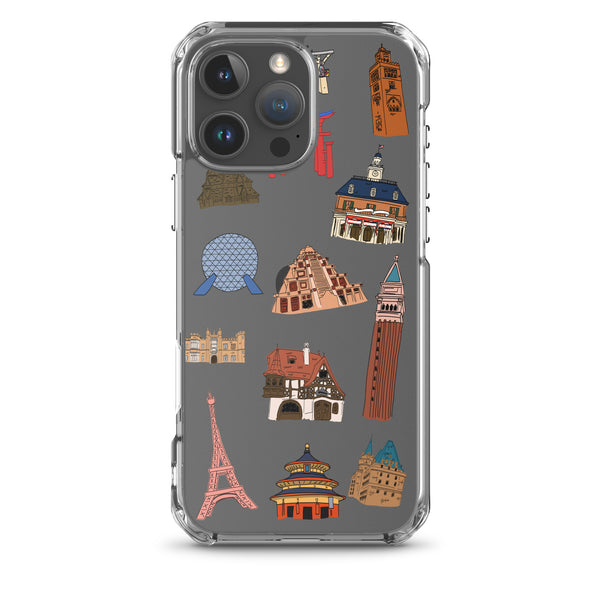 Epcot World Showcase Hello World SpaceShip Earth iPhone Case