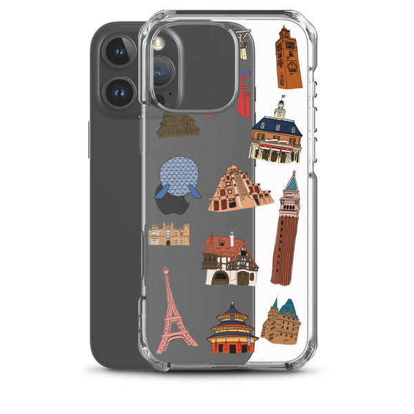 Epcot World Showcase Hello World SpaceShip Earth iPhone Case