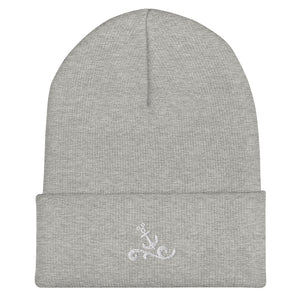 Disney Cruise Mickey anchor cuffed beanie - READY TO SHIP- gray