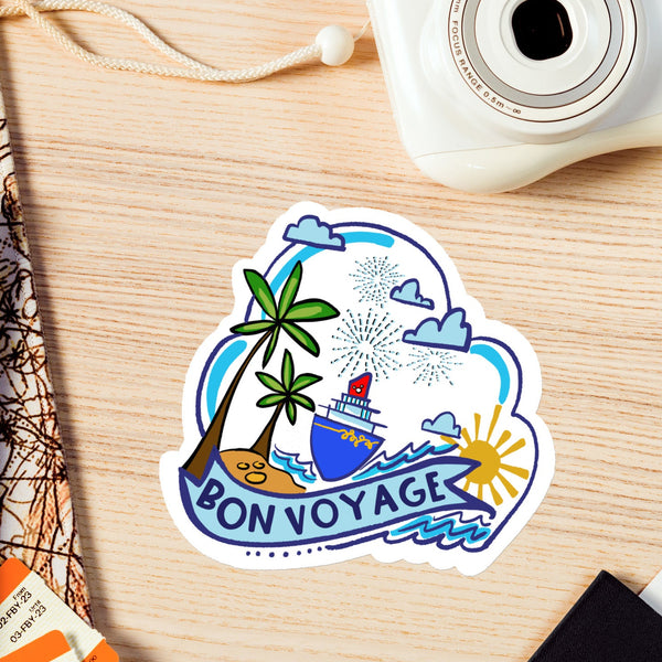 Bon Voyage Cruise Magnet DCL Ship Beach and Sunshine Disney Cruise Door Decoration Magnet