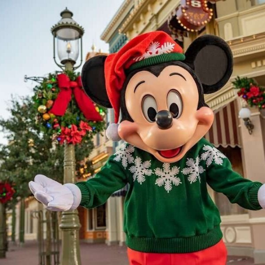 Mickey and Minnie Christmas Sweater All Over Print Shirt Disney Christmas Outfit Snowflake Green Long Sleeve