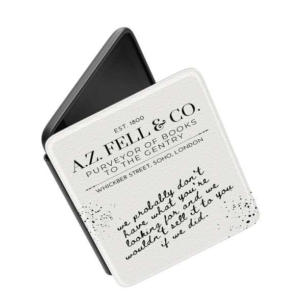 Good Omens Kindle Case AZ Fell Vintage Bookstore Funny E-Reader Kindle Case - Multiple Sizes