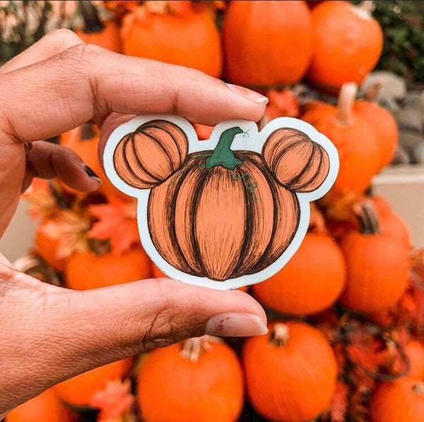 Mickey Pumpkin Die Cut Vinyl Sticker