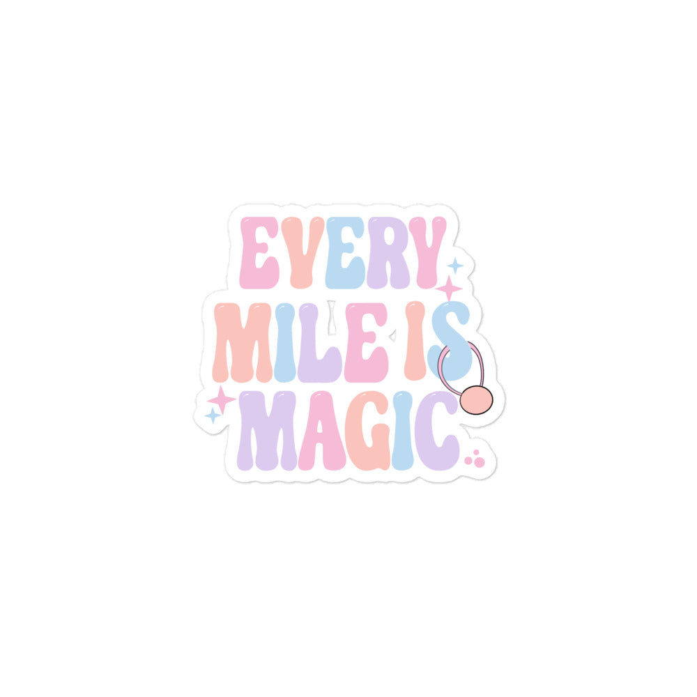 runDisney sticker Every Mile is Magic Pastels Disney water bottle laptop running stickers