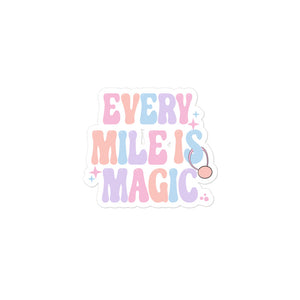 runDisney sticker Every Mile is Magic Pastels Disney water bottle laptop running stickers