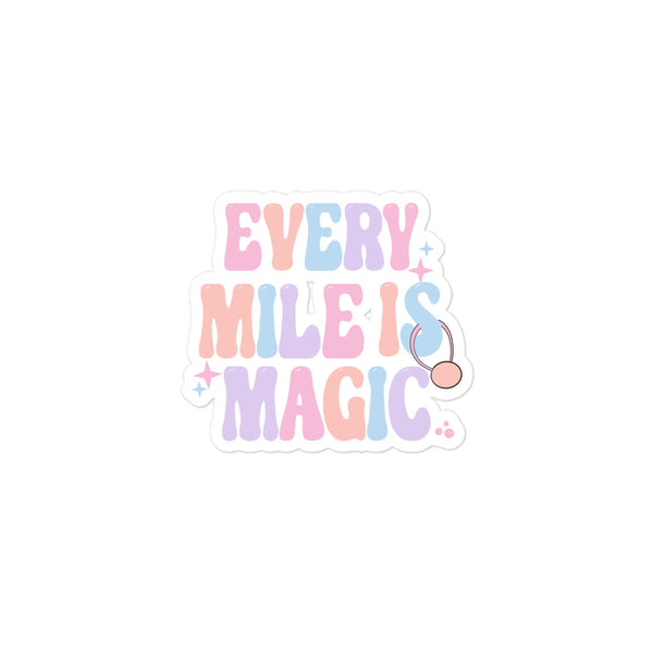 runDisney sticker Every Mile is Magic Pastels Disney water bottle laptop running stickers