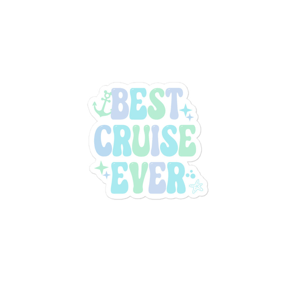 Best Cruise Ever Disney sticker Pastel cute DCL Cruise laptop water bottle Bubble-free stickers