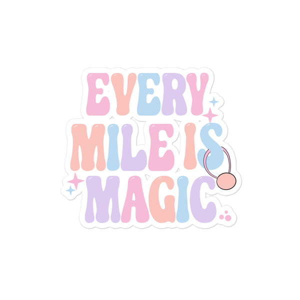 runDisney sticker Every Mile is Magic Pastels Disney water bottle laptop running stickers