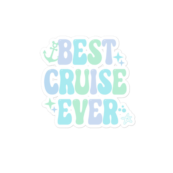 Best Cruise Ever Disney sticker Pastel cute DCL Cruise laptop water bottle Bubble-free stickers