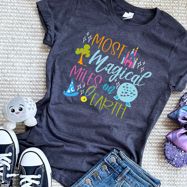 Run Disney Walt Disney World T-shirt Most Magical Miles on Earth runDisney Disney World Marathon T-Shirt