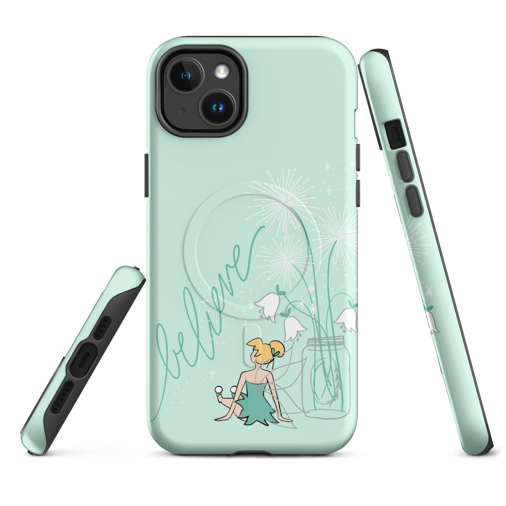Tinkerbell MagSafe iPhone Case Matte Mint Tink Believe Dandelion Wishes Disney MagSafe® tough case for iPhone® Tinkerbell MagSafe iPhone Case Matte Mint Tink Believe Dandelion Wishes Disney MagSafe® tough case for iPhone®