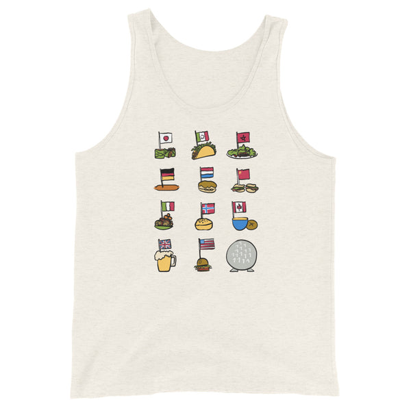 Epcot Flags Shirt Unisex Tank Top World Showcase Food and Wine Epcot Countries Disney Food Unisex Tank Top