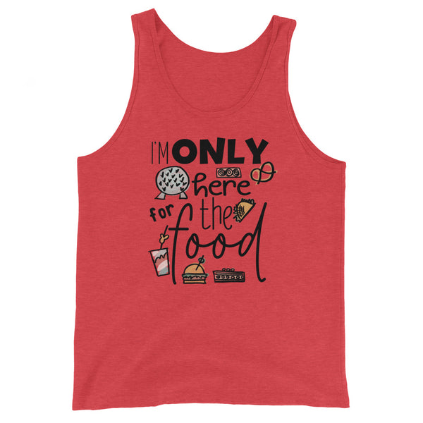 Epcot Food and Wine Tank Top, I'm Only Here for the Food, Disney Shirt Food and Wine Festival Unisex Tank Top