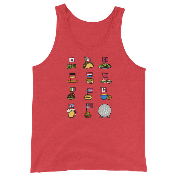 Epcot Flags Shirt Unisex Tank Top World Showcase Food and Wine Epcot Countries Disney Food Unisex Tank Top