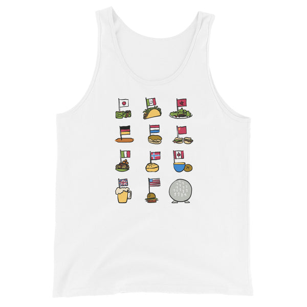 Epcot Flags Shirt Unisex Tank Top World Showcase Food and Wine Epcot Countries Disney Food Unisex Tank Top