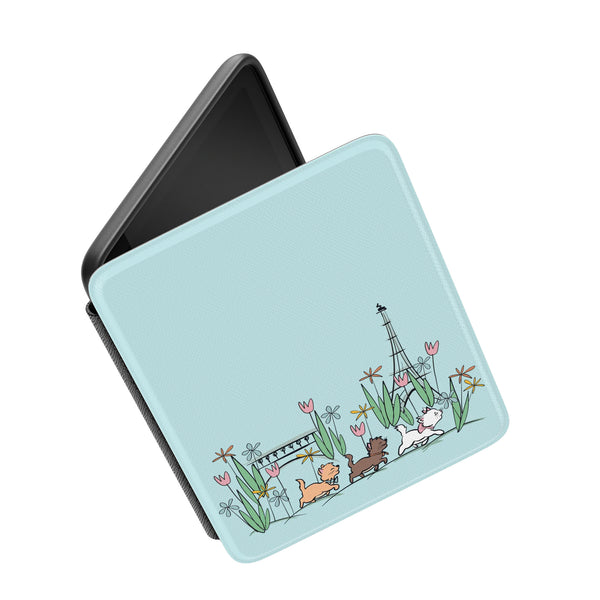 Aristocats Kindle Case Cat Lover Floral Paris E-Reader Cover Disney Kindle Case - Multiple Sizes