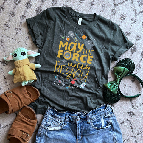 May the Force be With You T-Shirt Star Wars Friends Disney Shirt Unisex T-Shirt