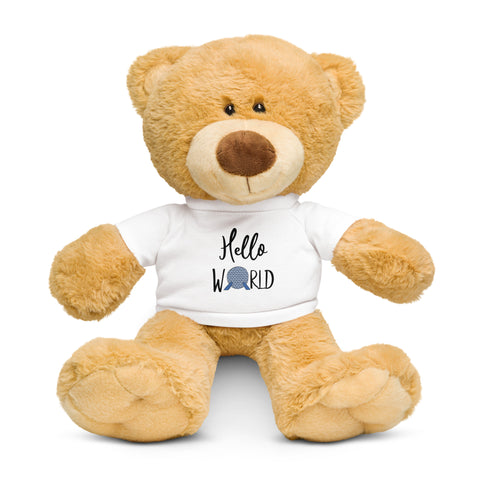 Disney Epcot Teddy Bear with T-Shirt Hello World