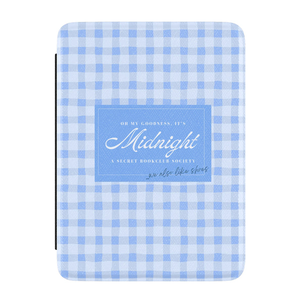 Cindrella Kindle Case Midnight Book Club Blue Gingham Kindle Case - Multiple Sizes