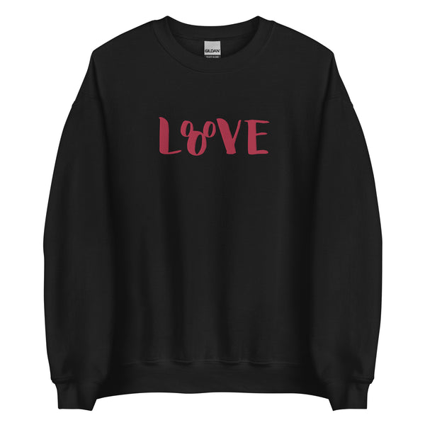 Mickey Love Disney Sweatshirt EMBROIDERED Disney Valentines Day Disney Outfit Disney Love Sweatshirt
