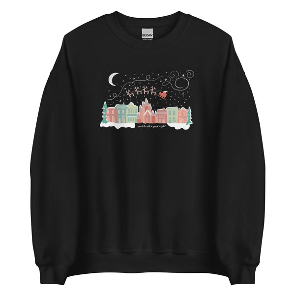 Disney Christmas Main Street Sweatshirt Santa Claus And to All a Good Night Christmas Sweatshirt