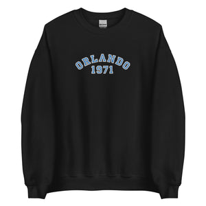 Disney College Sweatshirt 1971 WDW Orlando EMBROIDERED Disney University Sweatshirt - Blue