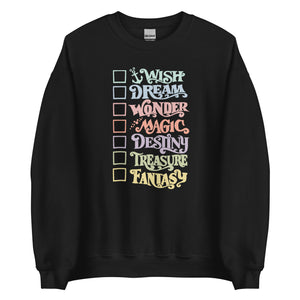 Pastel Disney Cruise Ships Sweatshirt With Checkboxes Disney Unisex Sweatshirt