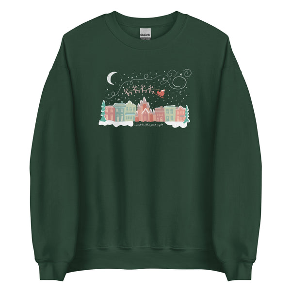 Disney Christmas Main Street Sweatshirt Santa Claus And to All a Good Night Christmas Sweatshirt