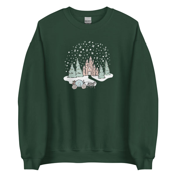 Vintage Disney Christmas Castle Sweatshirt Disney Cinderella Castle Christmas Sweatshirt