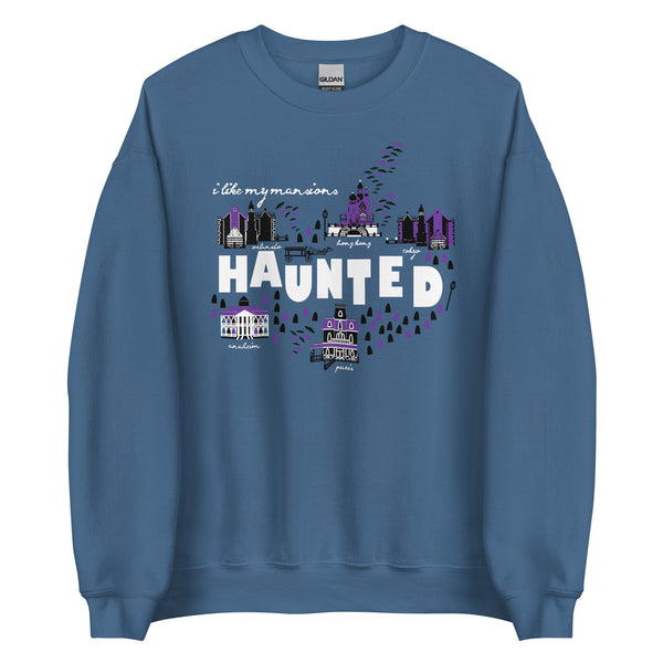 Haunted Mansions Crew Sweatshirt I Like My Mansions Haunted Disney Unisex Crew Sweatshirt