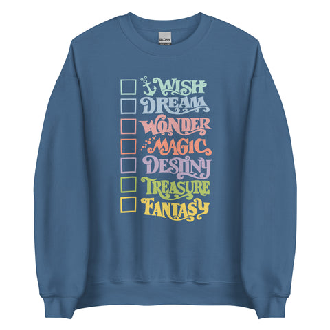 Pastel Disney Cruise Ships Sweatshirt With Checkboxes Disney Unisex Sweatshirt