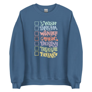 Pastel Disney Cruise Ships Sweatshirt With Checkboxes Disney Unisex Sweatshirt