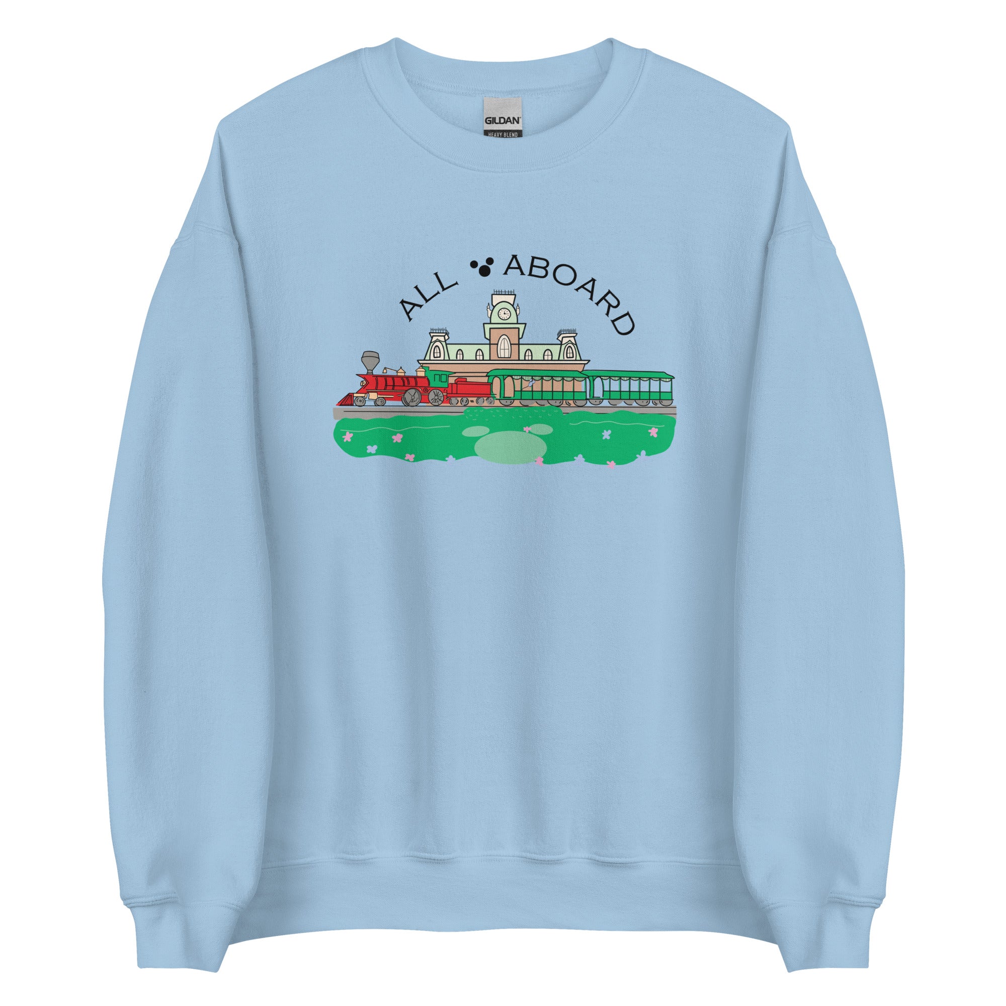 Disney Train All Aboard Disney Railroad Shirt Disney Sweater Unisex Sweatshirt