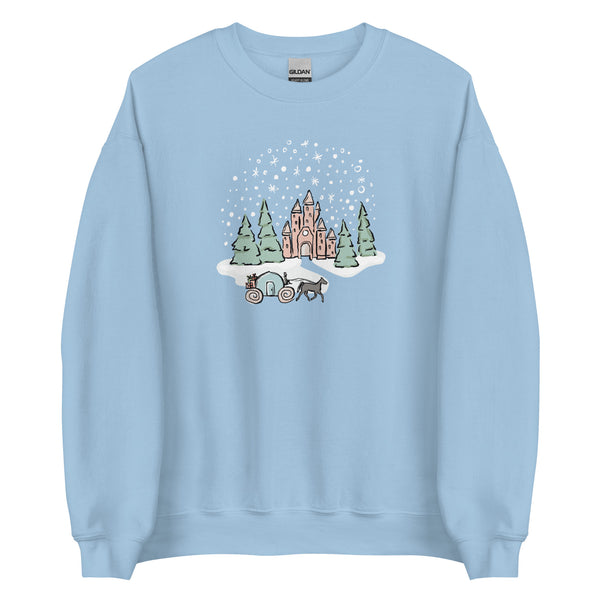 Vintage Disney Christmas Castle Sweatshirt Disney Cinderella Castle Christmas Sweatshirt