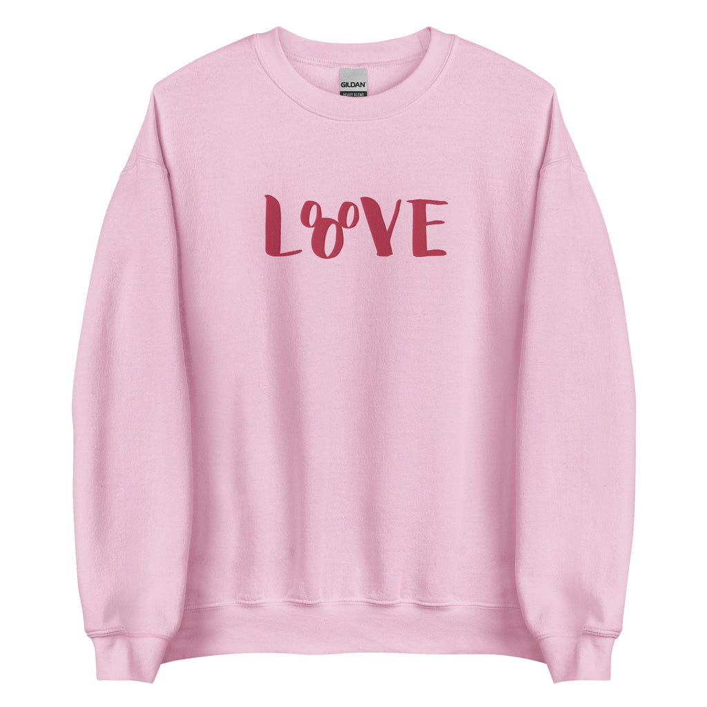 Mickey Love Disney Sweatshirt EMBROIDERED Disney Valentines Day Disney Outfit Disney Love Sweatshirt